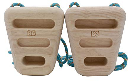 BG Climbing Die einzigen doppelseitigen Kletterringe aus Holz | Kompaktes und tragbares Hangboard für Schulungen | Heimausrüstung für Fingerkraft & Fitness