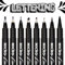 TOUCHNEW Kalligraphie Stifte, 8 size Hand Lettering Pens,Finelliner pens, Kugelschreiber für Anfänger, Kunstzeichnungen, Unterschrift, Aquarellillustrationen, Aufzählungszeichen. (8pcs)