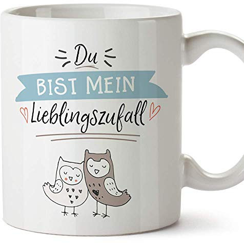 MUGFFINS Tasse/Becher Valentinstag (Ich Liebe Dich) - Du bist mein Lieblingszufall - Lustige Kaffeetassen als Geschenk für Freunde