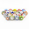 ETHNICITI 20 x Multicolour Flower Handpainted Round Ceramic Knobs for Door Cabinet Drawer Wardrobe Cupboard Dresser Pulls Handles Kitchen Bedroom Living Room Furniture Vintage Look Flower Shabby Chic