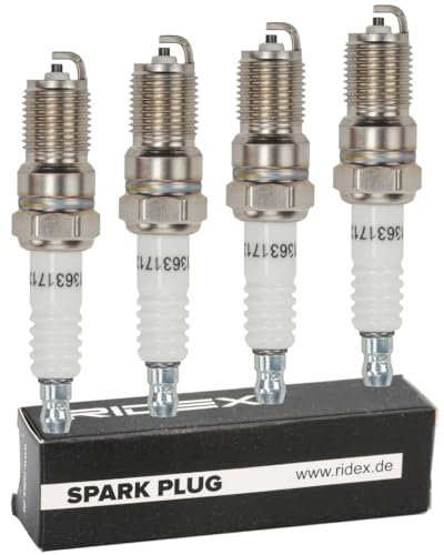 RIDEX 4x Zündkerze 686S0318 Nickel & Spanner Size: 16 mm Gewindelänge: 17,5mm