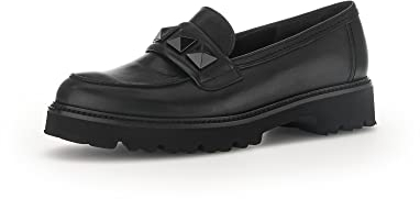 Gabor Damen Slipper, Frauen Slip On,Best Fitting,Loafer,College Schuhe,Businessschuhe,Slip-ons,Mokassins,Halbschuhe,schwarz (Uni),38.5 EU / 5.5 UK
