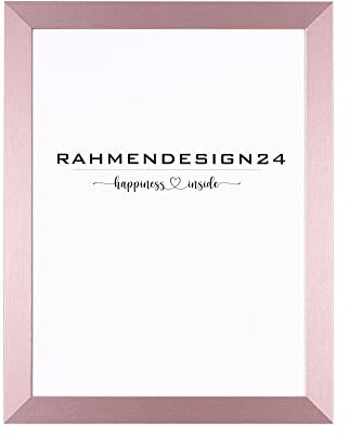 Rahmendesign24 Cornice portafoto Milano 60 x 80 cm (formato POSTER) oro rosa antiriflesso e specchiata, cornice intercambiabile, cornice per poster, cornice puzzle