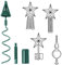 Christmas Tree Topper Holder Twist on Universal Tree Topper Stabilizer Floral Christmas Tree Topper Adapter Plastic Tree Topper Holder Support Spiral Tree Topper with Adjustable Attachment (Green)