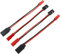 ikarex-shop 4X Stück (2 Paar) Adapter-Kabel JST BEC auf Servo Stecker Buchse RC Verbindung Servokabel Silikon Draht RC Verbinder