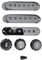 Ensemble de 3 Caches de Micro à Bobine Unique pour Guitare, Améliorez Votre Son avec des Boutons Noirs et une Pointe de Commutateur, Ajustement Parfait pour Fender Stratocaster,