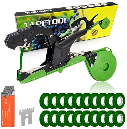 gudong Bindezange für Pflanzen,Pflanzen Bindemaschine,Bindezange Tapetool Hand Bindemaschine für Weinberg Tomaten Gurken, Landwirtschaft Garten Bindemaschine (TyingM)