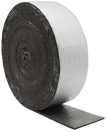 DOBTIM Foam Foil Pipe Insulation Wrap 3 in x 32 ft,Reflective Foil Insulation Tape Self Adhesive with High Resilience for Pipe Insulation Wrap