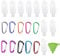 10 Pcs Hand Sanitiser with Clip Set, Hand Sanitiser Mini, Travel Hand Sanitiser, Easy to Carry Reusable 30ml Refillable Travel Bottle Disinfectant Alcohol