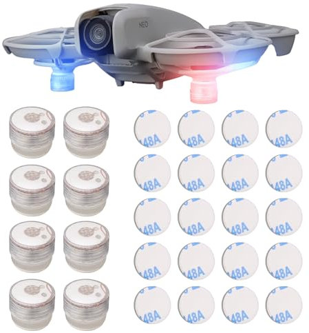 Mini Flashing Lights for DJI NEO Drone, Strobe Light Universal Quick Flash Drone High Light, Red and Blue Color Flash for DJI NEO Drone Accessories (8 pcs)