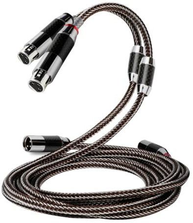 Uxsjakjsd Cable XLR Balanceado de Audio de Alta Fidelidad con Conectores XLR Macho A Hembra, Cobre Plateado Mixto OCC, para Mezclador de Micrófonos.