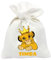 Sacchetti portaconfetti bianchi con stampa Simba re Leone 10 pz personalizzabili per ogni evento o ricorrenza con possibilità di stampare nome o frase