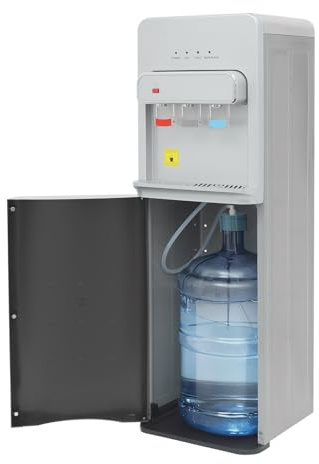 Bodenstehender Wasserspender mit Bodenbeladung, Water Dispenser mit Trockenlaufschutz, 550W 3-in-1 Kalt Heiß & Raumtemperatur Wasser, 85-95℃ Heißwasserspender für Zuhause, Büro, Küche, Schlafzimmer