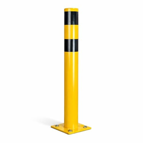 Pfosten für Maximaler Schutz für Lager & Einfahrt – Stabile Rammschutz-Ecken aus Stahl für Regale, Hochregale, Hof und Garage (Pfosten 100 cm)
