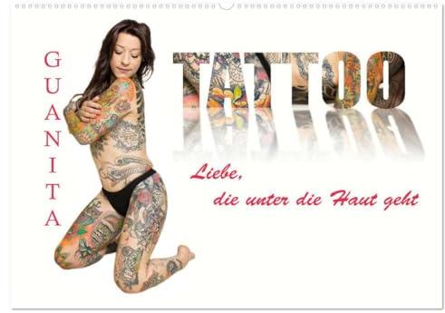 Tattoo-Liebe, die unter die Haut geht (Wandkalender 2026 DIN A2 quer), CALVENDO Monatskalender: Verführerische Kunst: Der Kalender für ... von faszinierende Frau (CALVENDO Erotik)