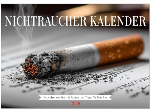 Nichtraucher Kalender - Rauchfrei werden mit Fakten und Tipps für Raucher (Wandkalender 2026 DIN A4 quer), CALVENDO Monatskalender: Motivierender ... endlich Rauchfrei. (CALVENDO Gesundheit)