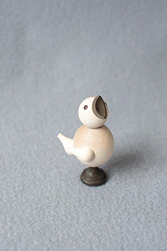 Rudolphs Schatzkiste Holzspielzeug Küken mit Stimme Natur Höhe=8cm NEU Vogel Spielzeug Singen Zwitschern Figur Holzspielzeug Holztier Holz Holzfiguren Seiffen Erzgebirge