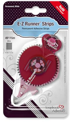 Toga Scrapbook Adhesives Strips-Nachfüllpack E-Z Runner Strefin Nachfüllung, Papier, White, 15M x 8mm