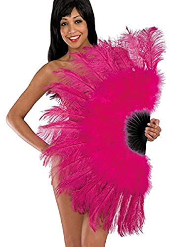 Carnival Toys Ventaglio Gigante Fucsia Extra Lusso in Piume di Struzzo per Burlesque