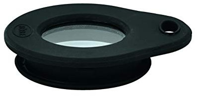 RÖSLE Frischhaltedeckel aus Glas, Glasdeckel mit Silikonrand zum Verschließen von Schüsseln und Töpfen, spülmaschinengeeignet, 5 cm Durchmesser