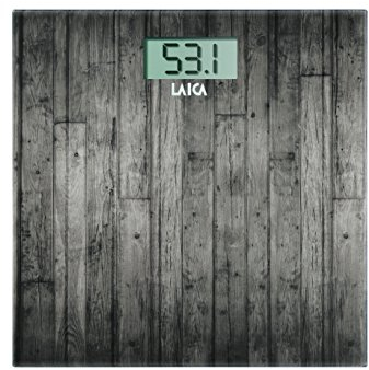 Laica Electronic Personal Scale Waage Elektronische persönliche quadratisch Holz – Personenwaage (LCD, 78 x 35 mm, Holz, 303 mm, 303 mm, 20 mm)