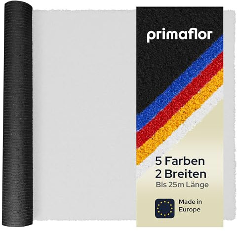 Tapis Gazon Artificiel Blanc FUN4YOU 2,00m x 4,00m - Moquette d'extérieur pour Balcon et Terrasse | Tapis Gazon synthétique | Résistant et Perméable