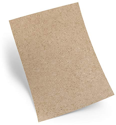 Logbuch-Verlag 25 Blatt Briefpapier KORK Optik Holzoptik Vintage Motivpapier DIN A4 Holz Struktur Druckerpapier Papier braun hell natur alt bedruckbar