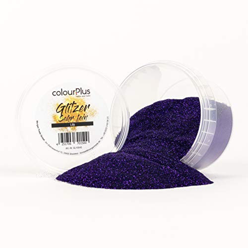 colourPlus Glitzer sehr fein (Lila) Glitter-Zusatz zum Veredeln von Wandfarben auf Wasserbasis oder zum Basteln, Made in Germany