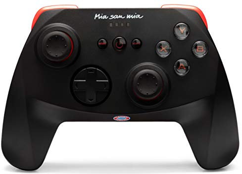 snakebyte FCB Wireless Pro Controller (PC) - Offiziell lizenzierter FC Bayern München Bluetooth Gamepad für Computer, Mac / Analoge Joysticks / kompatibel zu Directinput und Xinput / 2,4Ghz kabellos