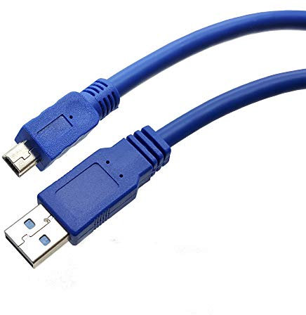 Seadream Cavo USB 3.0 SuperSpeed da tipo A maschio a Mini B a 10 pin maschio (nota: non compatibile con porte USB 2.0 Mini B a 5 pin) (0,3 m)