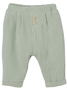 Vertbaudet Baby Hose, Musselin graugrün 80