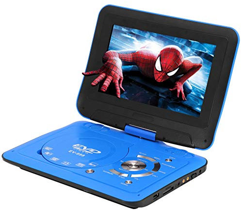 WFGZQ 9.8Lecteur DVD Portable avec Écran Pivotant pour Le Support De Voiture SD/USB/CD/DVD / MP3 / JPEG 4 Heures De Batterie Rechargeable avec Télécommande
