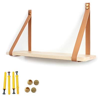 DIYH Regalwinkel-träger Für Die Wand, Regalbodenhalterungen Aus Leder, Kommt Mit Brettern, Schrauben Und Ankern, Einfache Installation, Schwimmende Regalhalterung Rigibs