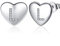 Jrêveinfini Buchstaben Ohrringe Silber 925 Stecker Damen Mädchen Kinder Teenager Frauen Klein, Herz Ohrringe Ohrstecker Hypoallergen Nickelfreie, Weihnachts Geschenke für Frauen Mädchen Mama