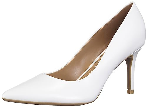 Calvin Klein Women's Gayle Pump, White Leather 112, 9 UK