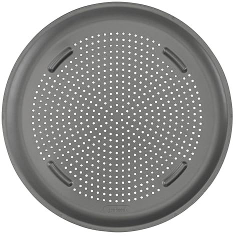 Good Cook AirPerfect - Teglia per pizza antiaderente da 40,6 cm, teglia per pizza per forno, teglia rotonda perforata, teglia da forno in acciaio al carbonio, fette fatte in casa, congelate e avanzi