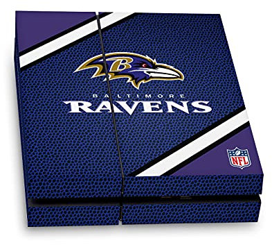 Head Case Designs Offizielle NFL Logo Kunst Baltimore Ravens Vinyl Haut Gaming Aufkleber Abziehbild Abdeckung kompatibel mit Sony Playstation 4 PS4 Console