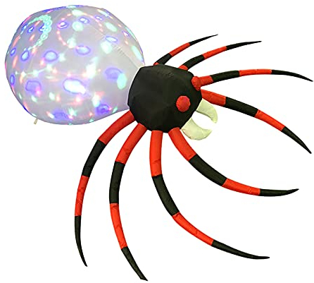 8Ft Lange Halloween Aufblasbare Kaleidoskop Spinnen Dekorationen mit Kaleidoskop LED Lichter, Party Dekor für Indoor e Outdoor Yard…