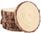 PINGEUI 6 fette di legno naturale, 23-25 cm, cerchi di legno non finiti con corteccia, rotondi vuoti, dischi di legno per fai da te, ornamenti natalizi e decorazioni per matrimoni