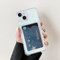 DEFBSC Hülle für iPhone 13, Transparente Rückseite Handyhülle mit Kartenhalter, (Handykartenhalter) Ultra Dünn Weiche TPU Stoßfeste Durchsichtige Schutzhülle für iPhone 13 - Weiß