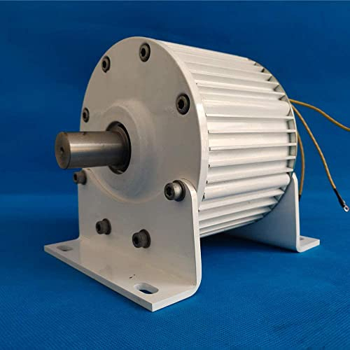 Genway 2000W 48V 96V 220V AC Magnetgenerator 3 Phasen 500RPM Getriebelloser Permanentmagnet Generator mit Sockel Lichtmaschine 2KW Windturbinengenerator