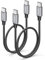 eyjiew 0,6 m USB C a USB C Cable corto [60 cm 2 unidades], 60 W PD Tipo C Nylon Cable de carga rápida USB-C Cable de carga rápida para iPhone 16 15 Pro Max, Galaxy S24 S23 S22 S21+ Ultra A70 A71 A80