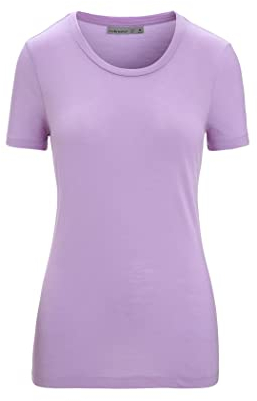 Icebreaker Merino Damen Tech Lite Ii Kurzarm-T-Shirt Hemd Purple Gaze L