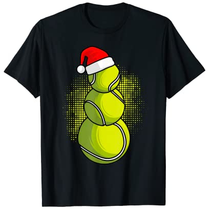 Tennisball Tennisspieler Schneemann Weihnachten Tennis T-Shirt