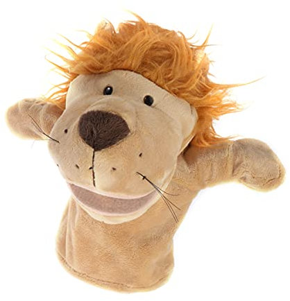 NUOBESTY Kids Plush Animal Hand Puppets Zoo Friend Animals Handy Puppet Set Plush Animal Dolls for Role Play Storytelling(lion)