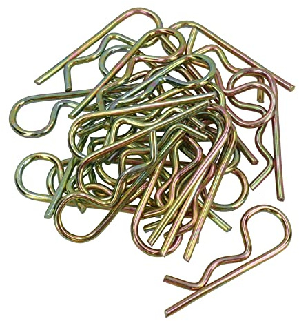 6 mm R-Clips, Haarnadeln, Feder, Splinte, Anhängerkupplung, verzinkter Stahl, 25 Stück
