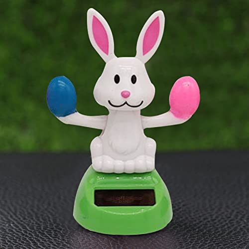 Lergas Wackelfigur Auto Solar Wackelfiguren Winkende Hase Wackelkopf Figur Auto Solar Wackelfigur Armaturenbrett Ornament Wackelfigur Solar für Die Fensterbank Auto Büro Schreibtisch
