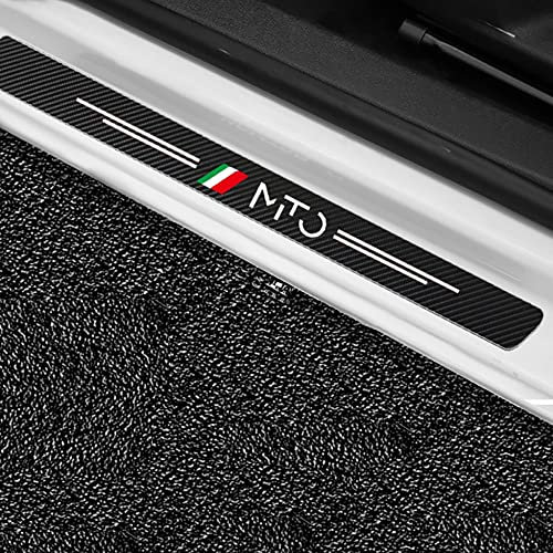 TW PREMIER Car Fibra Carbonio Soglie Porte Sticker, per Alfa Romeo Mito AntiGraffio Decorativo Protezione Accessori