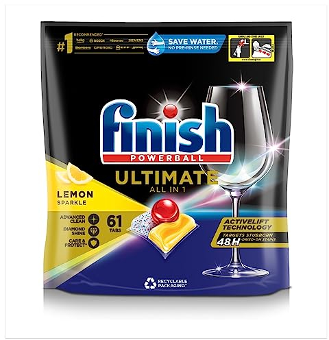 Finish Ultimate All in One Dishwasher Tablets 61 Lemon