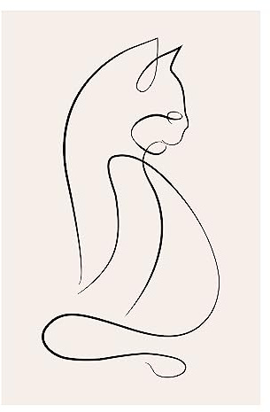 Rahmendesign24 Poster LineArt No. 2 50x70 Kunstdruck Druck auf Posterpapier, seidenmatt, 200g/m²